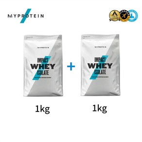 마이프로틴 아이솔레이트 1kg + 1kg 단백질 보충제 8가지 맛, 무맛, 2개