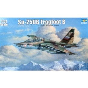 TRU02277/ 1/32 Russian Attacke Su-25UB Fogfoot B 제트기 비행기 프라모델 조립 모형, 1개