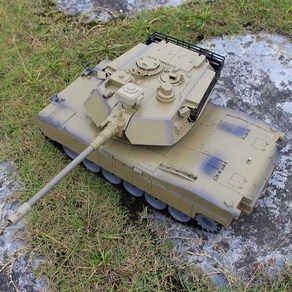 초대형 RC 탱크 M1A2 T90 무선 조종 선물, 대형 33cm T90 옐로우 1 배터리 세트, 1개