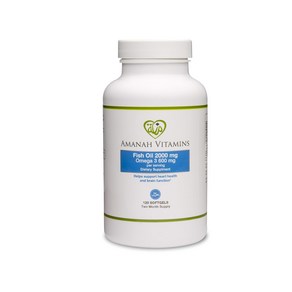 AMANAH VITAMINS Omega 3 Fish Oil 2000 mg - Halal V AMANAH VITAMINS 오메가 3 피쉬 오일 2000 mg - 할랄 비타민 - 12, 1개, 199.58g, 120정