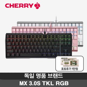 체리키보드 MX BOARD 3.0S RGB TKL 게이밍 텐키리스 기계식 키보드 (4종 축 선택), 청축, 화이트