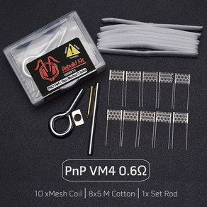 PnP VM1 0.3ohm VM4 0.6 TPP DM1 0.15 DM2 0.2ohm 코일 헤드 Agus Dag S 수리 교체 DIY 도구 용 재건 키트 버전 2, 04 PnP VM4 0.6ohm V2, 1개