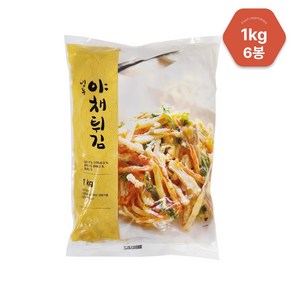 (박스)대하식품 냉동 야채튀김 1kg x 6봉, 6개