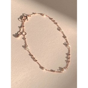 [실버925] 천연담수진주 은팔찌 rosy pearl bracelet