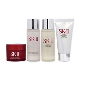 정품/에스케이투/SK2 에센셜 트래블 키트 4종세트/SK-II ESSENTIAL TRAVEL SET/일본 현지에서 초특급 빠른발송/클리어/ 피테라/클랜징폼/스킨파워탄력크림, 1개