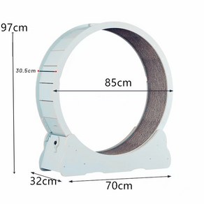 CAC 입문용 캣휠 무소음 간단설치 뚱냥이 스크래쳐 장난감 원목 저소음 실내, 1개