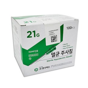 한국백신 일회용주사침 모음, 1개, 21G 1-1/4