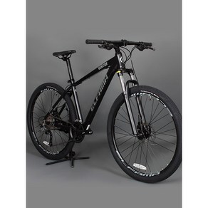 엘파마 벤토르 V1000 27단 알루미늄 MTB 입문용 자전거, 무광블랙/레드, M(170~180cm), 1개