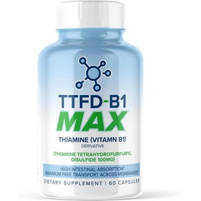 MaxLife Naturals TTFD B1 Max 티아민 비타민 100mg 60캡슐