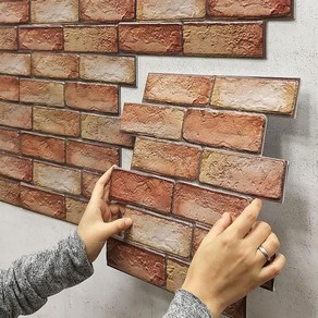 [실버미어] 인테리어 파벽돌 폼블럭 시트지 단열벽지 30cmX30cm, 1개