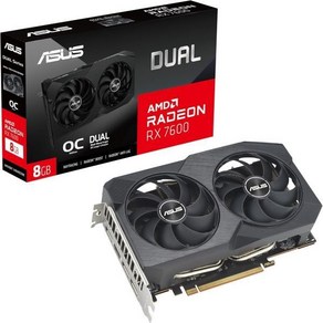 ASUS Dual Radeon™ RX 7600 V2 OC Edition 8GB GDDR6 그래픽 카드PCIE 4.0 HDMI 2.1 DisplayPot 1.4a 2.5슬롯 디, Dual Fans_RX76008G, 10)Dual Fans - RX76008G, 1개