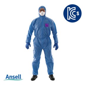 Ansell 보호복 MG1500 석면제거 실험복 방진복 분진, MG1500 블루, 1개