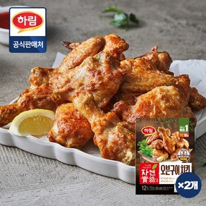 [냉동] 하림 자연실록 오븐구이 치킨 770g, 2개