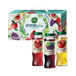 웅진 자연은 프리미엄 음료 180ml (12개) 석류 포도 사과 선물, 0.18l