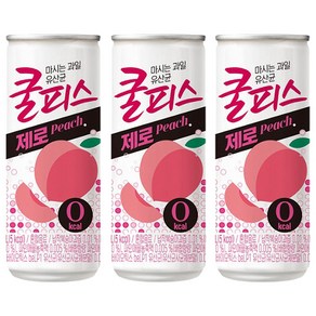 동원 쿨피스 제로 복숭아 230ml x 60캔 (30캔 2박스), 60개