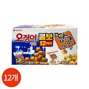 오리온 오징어땅콩 땅콩강정 콤보 12개, 85g