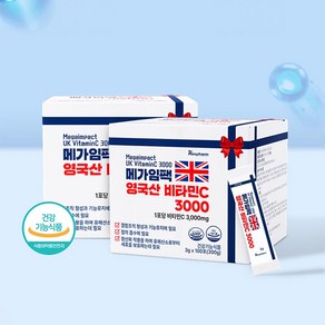 [렉스팜] 메가임팩 영국산 비타민C 3000 3g 100포 1박스