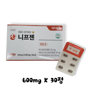 NIFJEN 스파이크 프리미엄 600mg 니프젠, 2개