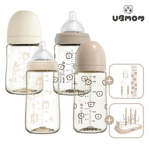 유비맘 패턴 디자인 젖병 쿼드라팩 기획 SET, 200 화이트+280 초코, 1개, 480ml