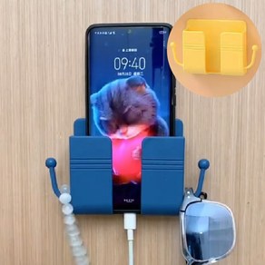 바이트 침대 부착식 휴대폰 거치대, 1개, 노랑색