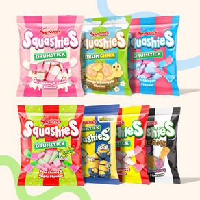 영국 스위즐스 스쿼시 드럼스틱 젤리 7종 세트 Swizzels Squashies Dumstick, 7개, 140g