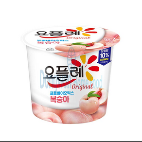 요플레홈복숭아 빙그레 180ml, 단품