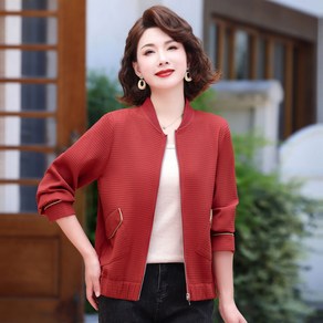 중년 엄마옷 재킷 빅사이즈 엄마 야구점퍼 캐주얼 봄 가을 루즈핏 중장년 여자 숏 상의 YJW