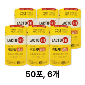 종근당건강 생유산균 락토핏골드 LACTO-5X 포뮬러, 100g, 6개