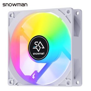 PC쿨러 CPU 냉각 케이스 쿨러 무소음 눈사람 90mm 4 핀 PWM 팬 92mm 컴퓨터 조용한 9CM RGB DC 12V 속도 조절, 15) White  색상 light  PWM 4 Pin, 1개