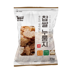 웰리유 쌀눈이 살아있는 국산 찹쌀 현미 누룽지 3kg 5분도 현미, 1개