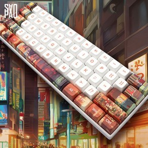 사오파오 XDA 홍콩야시장 키캡 PBT 5면 염료승화 (133키)