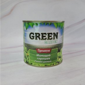 그린가든 완두콩 통조림 geen gaden canned peas, 1개, 340g