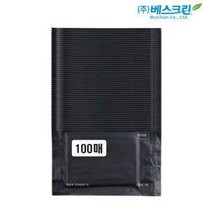 베스크린 고급 업소용 물티슈 무블랙 개별포장 일회용 식당 카페, 1개, 100개입, 40g