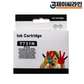 엡손 재생잉크 T73N 검정 T30 TX300F TX510FN, 재생_T73N검정, 1개입