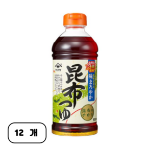 야마사 다시마간장 1.8L 우동간장 쯔유 다시마장유 일본간장, 500ml, 12개