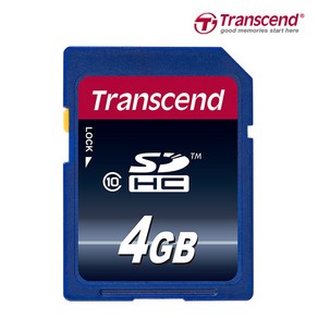 트랜센드 SDHC 4GB CLASS10 SD메모리카드, 1개