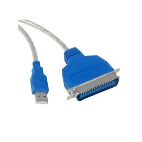 USB 구형 프린터 케이블 1.5m 패러럴 DB25 25핀 CN36 파랑, 1개, USB to CN36