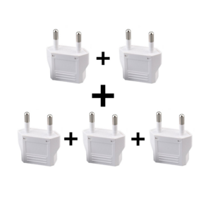 5개 유럽형 변환 돼지코 플러그 미국 중국 변환 어댑터 EU US 4.7mm 110v 220v plug, 화이트, 0.47cm