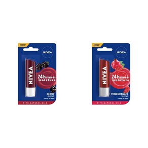 NIVEA Lip Balm Fruity Blackberry Shine 4.8g And NIVEA Lip Balm Pomegranate Shine 4.8g