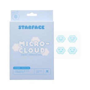 Starface Micro-Cloud 여드름 패치 12개 여드름패치스티커 모양여드름패치 여드름스티커