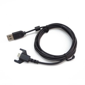 2m 내구성있는 나일론 브레이드 라인 USB 마우스 케이블 GPW GPX 마우스, 01 블랙, 한개옵션2