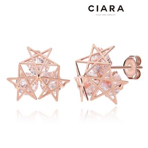 CIARA 14K Vanzago 뜨렌 스타앤캐럿 귀걸이(SilvePin)