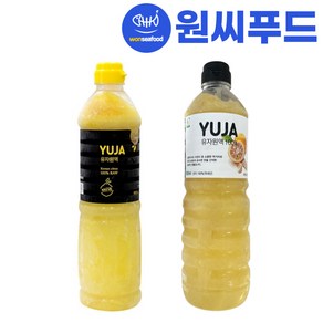 원씨푸드 에덴식품 냉동 유자원액 900ml 농부누리 고흥 유자즙 엑기스