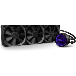 NZXT 크라켄 Z73 360mm RLKRZ7301 AIO RGB CPU 액체 냉각기 맞춤형 LCD 디스플레이 개선된 펌프 CAM V4로 구동 커넥터 AER P 120mm 라디, 크라켄 X, 1_슈바르츠