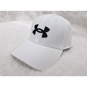 언더아머 BALLCAP 볼캡 야구모자 UA BLITZING 캡 런닝 야외 화이트 로고블랙, L/XL 머리둘레 (cm) 57.8-61, 1개