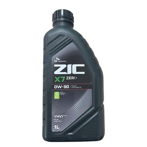 ZIC X7 ZERO 0W30 1L 가솔린, 1개, 지크 X7 ZERO 0W30(가)_1L