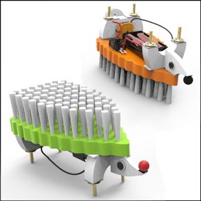 고슴도치 양면 청소진동로봇(5인용), 1개