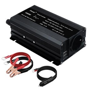 차량용 인버터 순수정현파 LED 전압계 컨버터 변압기 EU 소켓 DC12V ~ AC220V 1000W 1500W 2200W 2600W 3000W