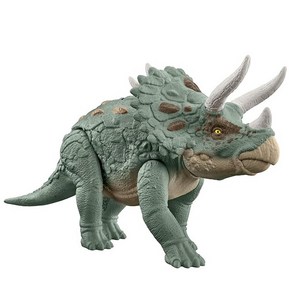 마텔 쥬라기 월드(JURASSIC WORLD) 빅 액션! 트리케라톱스 공룡장난감 전체 길이 약 35.6cm 4살 HTK79, 1개