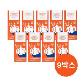 [공식몰] 트루티 호박현미차 물대용 호박티 수 카페인없는차 저당차 직장인간식, 15개입, 9박스, 0.375l
